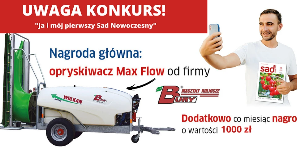 Wygraj opryskiwacz Wulkan Max Flow w konkursie z okazji 50-lecia "Sadu Nowoczesnego"!